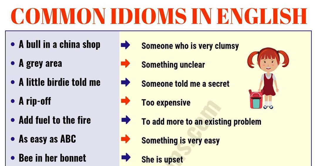 Top 60 Interesting Idioms for Kids with their Meaning!