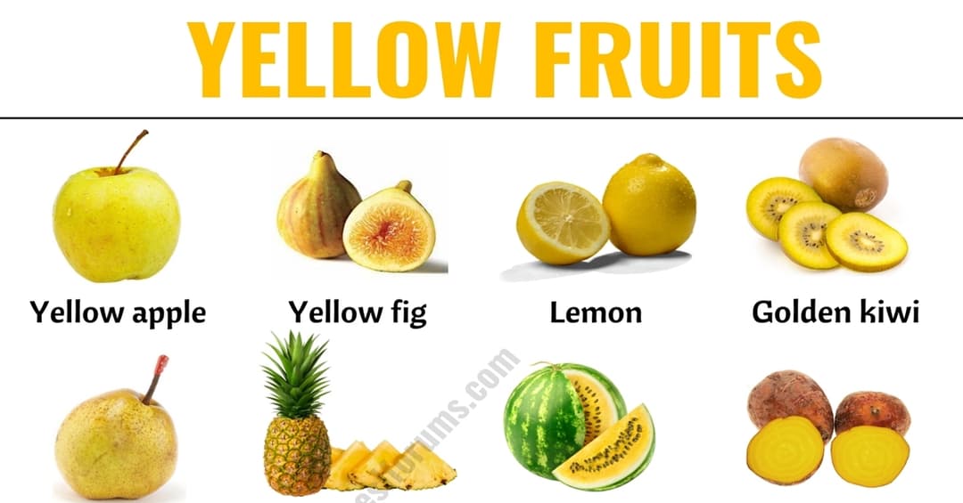 Yellow Fruits: List of 30+ Yellow Fruits &#038; Vegetables with ESL Picture!