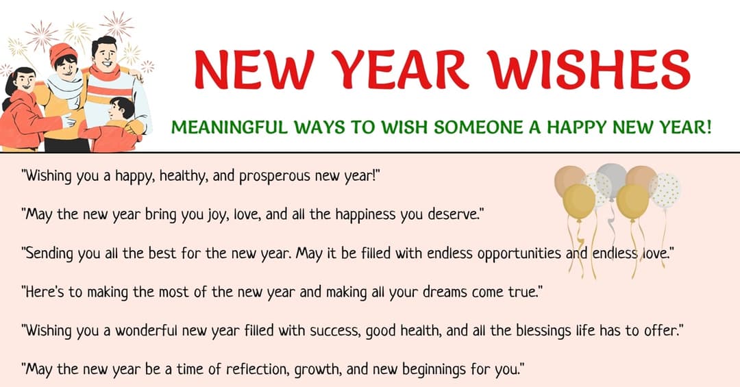 New Year Wishes | 20 Meaningful Ways to Wish Someone a Happy New Year!